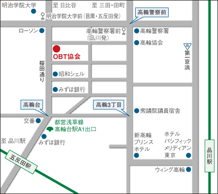 OBT（オン・ザ・ビジネストレーニング協会）の地図